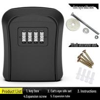 Compact Key Box with Combination Lock for Home or Construction Site - Peephole Viewer & Key Storage juoda