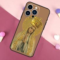 Immaculate Conception Virgin Mary Phone Case For iPhone 16 17 Pro Max 17 Air 16E 13 12 Mini 14 15 Plus 11 Pro Max Back Cover iPhone 15 Pro brown