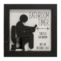 Toilet Sand Timer Framed Bathroom Timer Hourglass Toilet Time Reminder Gag Gift White Elephant Gift for Husband Dad Teens Stocking Stuffers juoda