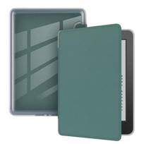 E-Reader Case for Kindle Paperwhite 1/2/3 6 Inch Smart Back Cover DP75SDI Acrylic Protective Shell Auto Wake/Sleep Folio Funda tamsiai žalia spalva