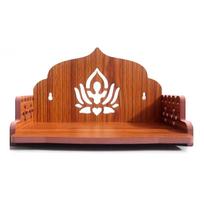 DIVOKAH Plywood Small Wooden Temple for Home Office and Shop/Wall Hanging brown