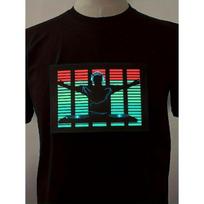 Men' & Women' DJ Sound-Activated LED Light-Up T-Shirt - Music Rhythm Sensing with Neon Green/Red DJ Beat, Short-Sleeve Crew Neck Shirt Suitable for S juoda