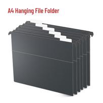 Dual-Sided Expandable Waterproof Hanging File Organizer Binder black