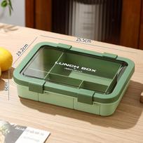 Nerūdijančio plieno Bento dėžutė, 1500 ml talpos, su skyreliais, skirta suaugusiems ir vaikams Green 1500ml gray