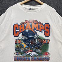 Vintage Denver Broncos Shirt Mens 2XL White 90s Starter Super Bowl XXXII NFL XL gray