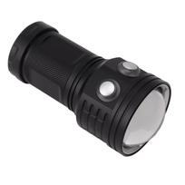 Diving Video Light 10000LM IPX8 Waterproof Professional Dive 100m Red and Blue Fill Light Underwater Flashlight black