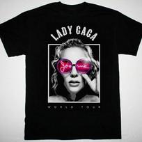 NAJIA Lady Gaga pasaulinio turo juodi trumpomis rankovėmis marškinėliai Visų dydžių S iki 5XL XA783 M gray