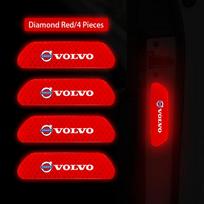 Car Door Reflective Sticker Night Light Warning Decal For Volvo XC90 V90 V60 XC60 V40 S80 S60 S90 C40 XC40 V70 XC70 C30 C70 EX90 FE3 oranžinė