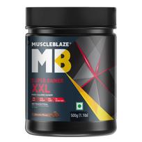 MuscleBlaze Super Gainer XXL Powder, Chocolate, 500g (1.1lbs)
