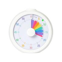 Portable Visual Timer Rainbow Display Multifunctional Countdown Timer Clock Silent Digital Timer Kitchen Timer Study Tool white