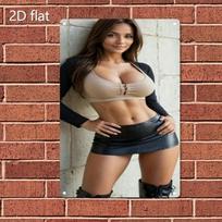 VougeVisage D Flat Metal Iron Sign Board  Black White Female Model Humorous Art for Home Bar Cafe Bedroom Waterproof Dustproof 20x30cm（7.8x11.8inch） black