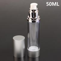 15/30/50 ml UV sidabro losjono buteliukas Tušti vakuuminio siurblio buteliukai Nešiojamas veido kremo pagrindo beorės pakuotės Kosmetikos purškiklis gray