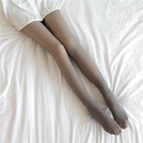 120KG Warm Winter Tights Plus Size Sexy Pantyhose Women Fake Stockings Panty Skin Effect Thick Translucent Tights Leggings 80G(45-65KG) gray