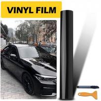 Blizgančio Juodo Automobilio Vinilo Plėvelė Lipdukas Decal Lapas Plėvelė Oro Išleidimo Be Burbuliukų EOOH gray