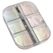 6 Grids Chrome Nail Powder Chrome Effect Nail Powder Set Nail Glitter Powder 1 white