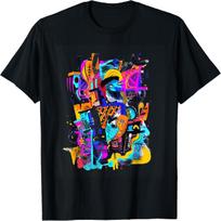 Vibrant Urban Graffiti Streetwear T-Shirt S įvairiaspalvis