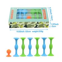 Versatile Silicone Suction Cup Soft Rubber Toy Darts: Creative Competitive Game 6 Darts + 1 Target white