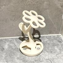 Ceramic Toothbrush Holder 6 Slots Flower Shaped Bathroom Storage Holder Easy To Clean Luxury Toothbrush Rack Bathroom Supplies balta