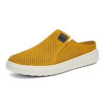 Men Hollow Half Clog Sneakers Breathable Summer Slip On Garden Shoes Beach Outdoor Daily Comfort Footwear Lightweight Comfort 38 orange