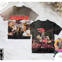 2026 New Classic Scorpions Rock T-Shirt 3D Print Men/Women Hip Hop Trend Short Sleeve T shirt Summer Oversized Street Youth Tops S black