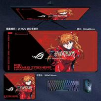 Evangelion Asuka EVA pelės kilimėlis kompiuterio biuro neslystantis kilimėlis animacinių personažų spausdinimas nešiojamojo kompiuterio klaviatūros minkštas kilimėlis 80x30cm brown