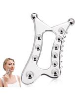 Metal Body Gua Sha Tool Muscle Scraper Tool Lymphatic Drainage Massager Fascia Blaster for Cellulite Trigger Point Massage Tool white
