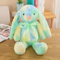 30/40CM Kawaii Ilgaausis Triušis Pliušinis Žaislas Vaivorykštės Spalvų Zuikutis Kimštas Žaislas Miego Draugas Pliušinė Lėlė Vaikų Velykų Dovana 30CM white