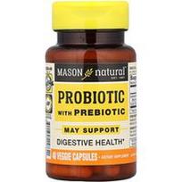 Mason Natural, Probiotikas su prebiotikais, 40 vegetariškų kapsulių