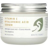White Egret, Vitamino C hialurono rūgšties serumas, 2 fl oz (59 ml)