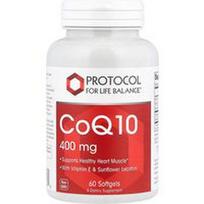Protocol for Life Balance, CoQ10, 400 mg, 60 minkštųjų kapsulių