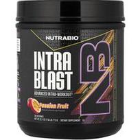 NutraBio, „Intra Blast“, pažangus treniruotės metu, pasiflorų skonio, 712 g