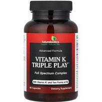 Futurebiotics, Vitaminas K Triple Play™, 60 kapsulių