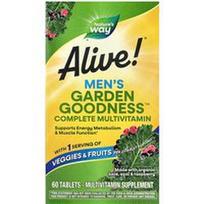 Nature's Way, Alive!® Garden Goodness™, pilnavertis multivitaminų kompleksas vyrams, 60 tablečių