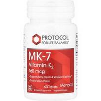 Protocol for Life Balance, MK-7 vitaminas K2, 160 mcg, 60 tablečių