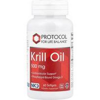Protocol for Life Balance, Krilių aliejus, 500 mg, 60 minkštųjų kapsulių
