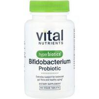 Vital Nutrients, Hiperbiotikai®, Bifidobacterium Probiotic, 60 veganiškų tablečių