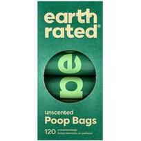 Earth Rated, Šunų išmatų maišeliai, be kvapo, 120 maišelių