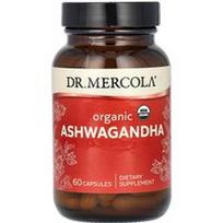 Dr. Mercola, Organinė ašvaganda, 60 kapsulių (400 mg vienoje kapsulėje)