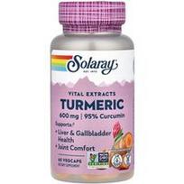 Solaray, Gyvybiniai ekstraktai, ciberžolė, 600 mg, 60 daržovių kapsulių