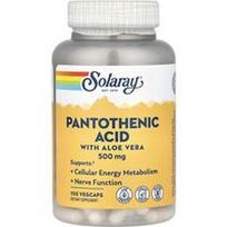 Solaray, Pantoteno rūgštis, 500 mg, 100 daržovių kapsulių