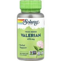 Solaray, Tikros žolelės, valerijonas, 470 mg, 100 daržovių kapsulių