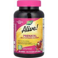 Nature's Way, Gyvas! ® Prenatalinis multivitaminų guminukas, apelsinų ir aviečių-limonado, 90 guminukų