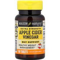 Mason Natural, Obuolių sidro actas, 100 tablečių (500 mg vienoje tabletėje)