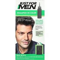 Just for Men, Spalvotas šampūnas, tikra juoda H-55, vienkartinis plaukų dažų rinkinys