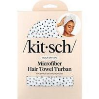 Kitsch, Greitai džiūstantis mikropluošto plaukų rankšluostis turbanas, su mikro taškeliais, 1 vnt.