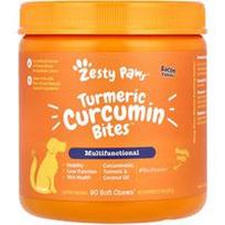 Zesty Paws, Ciberžolės kurkumino kąsneliai™ šunims, daugiafunkciniai, bet kokio amžiaus, šoninė, 90 minkštų kramtomųjų, 11.1 oz (315 g)