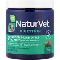 NaturVet, Pažangūs probiotikai ir fermentai, + Vet Strength PB6 probiotikas, šunims, 120 minkštų kramtomųjų, 10.1 oz (288 g)