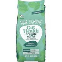 Four Sigmatic, Žarnyno sveikata, ekologiška kava su probiotikais ir kalakutienos uodegos grybu, malta, vidutinio skrudinimo, 10 uncijų (283 g)
