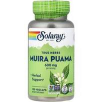 Solaray, True Herbs, Muira Puama, 100 VegCaps (300 mg vienoje kapsulėje)