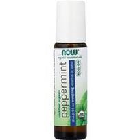 NOW Foods, Organiniai eteriniai aliejai, pipirmėčių rutulinis dezodorantas, 10 ml (1/3 fl oz)